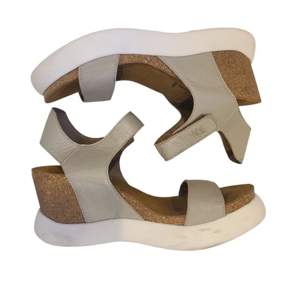 Fly London Gogo Womens Gray Wedges Platform Sandals Shoes 39 EU 8 - 8.5 US - Picture 5 of 12